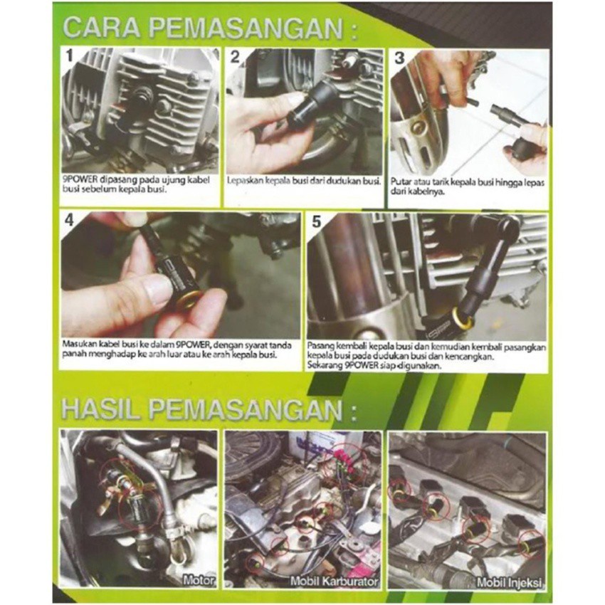 9Power Coil Booster - Penghemat BBM Kendaraan Motor / Peningkat Akselerasi