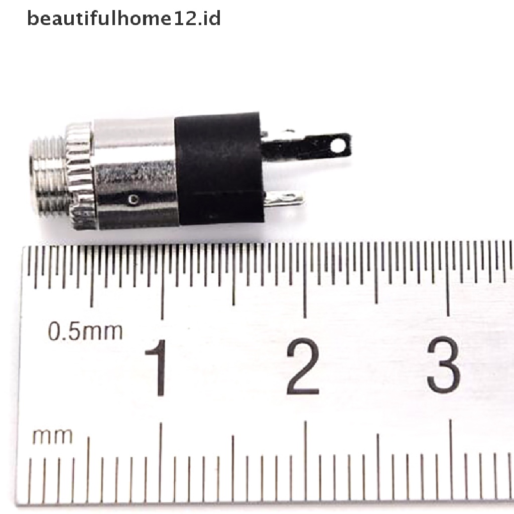 【beautifulhome12.id】 5Pcs Silver PJ392 3.5mm Stereo Female Audio Headphone Connector Jack Socket Plug .