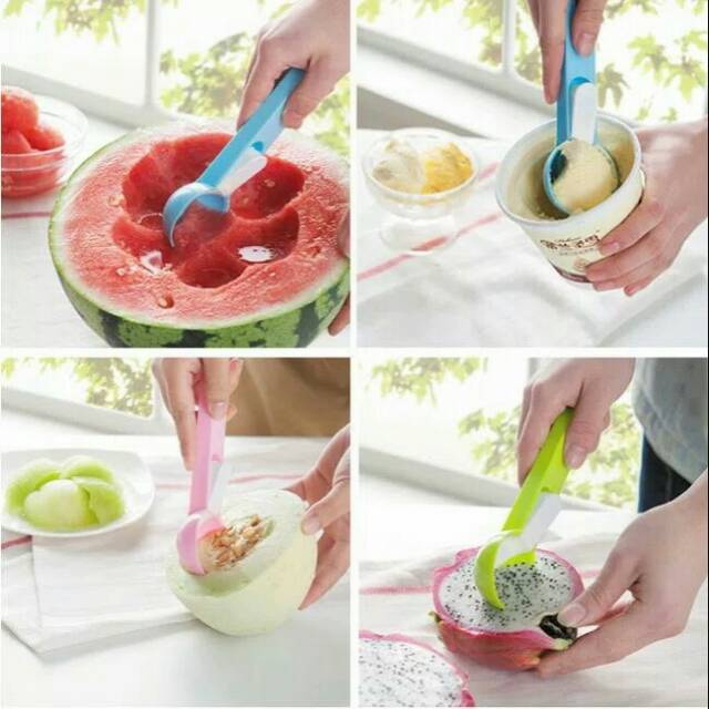 Sendok Scoop Ice Cream Buah Plastik