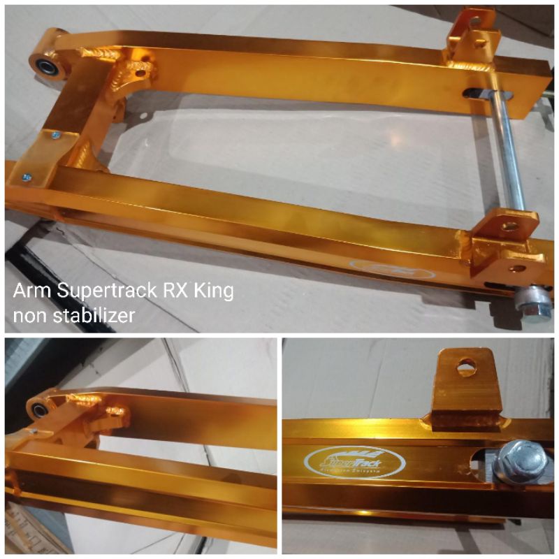 Swing Arm Supertrack Variasi Motor RX KING non stabilizer gold