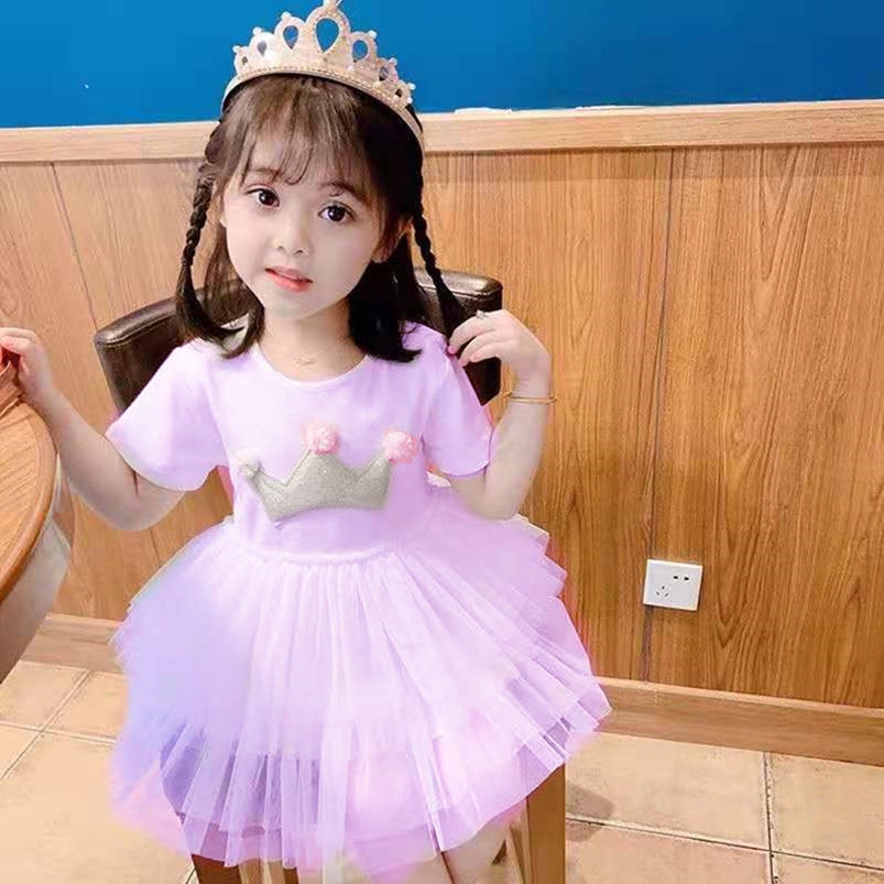 [PRINCESS KESLI] 0-4Tahun Dress Princess Bayi Gaun Pesta Anak Perempuan Rok Anak Cewek Fashion Korean Lengan Pendek Pakaian