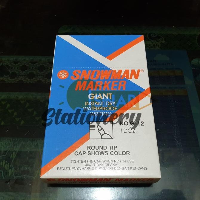 

,,,,,,,] Spidol marker snowman g12 1pak isi 12pc - Biru
