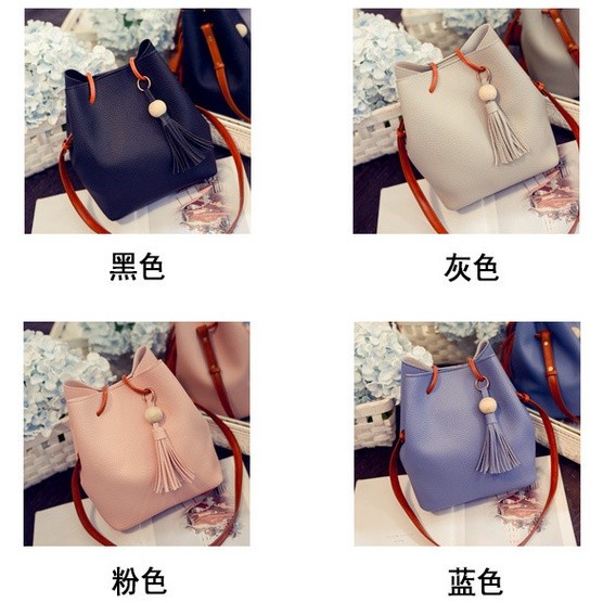 TM-79 set tas serut bahu jinjing wanita pu leather import korea jepang