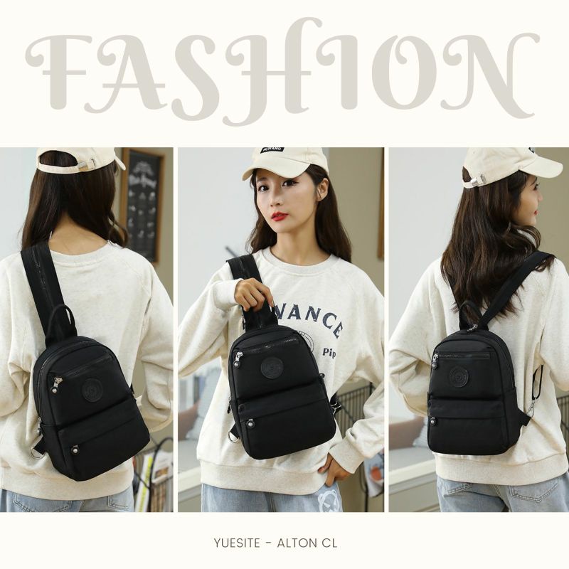 Tas Ransel Kecil Bumbag Polos Wanita Yuesite Alton CL Original