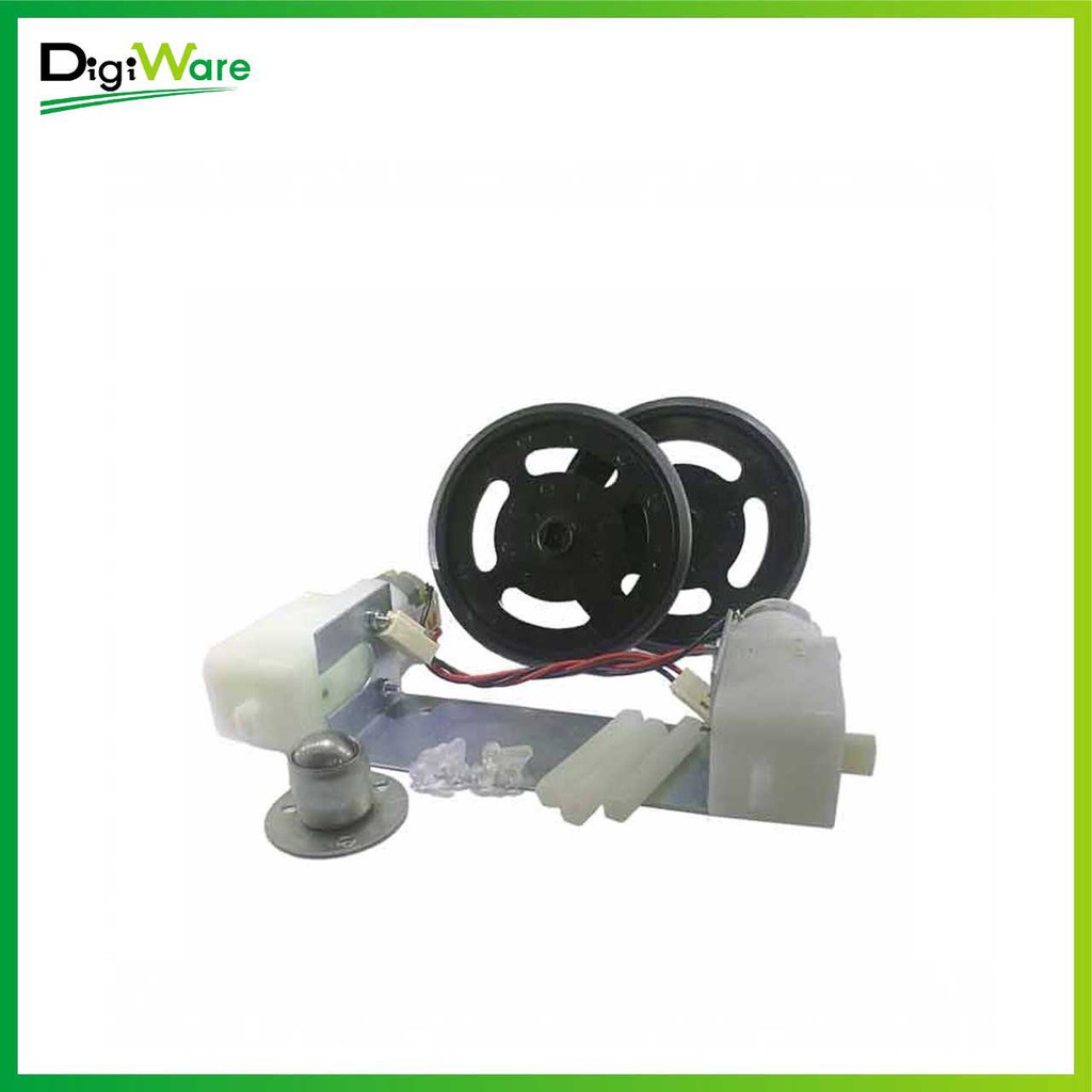 Motor DC Gearbox Plastic Straight Wheel Set DT-ROBOT 25 rpm - 100 rpm