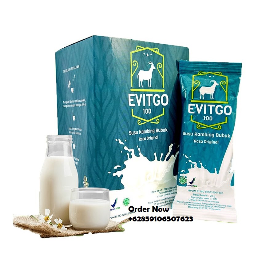 

Susu Kambing Evitgo | 1 BOX ISI 10 SACHET BY ECO RACING