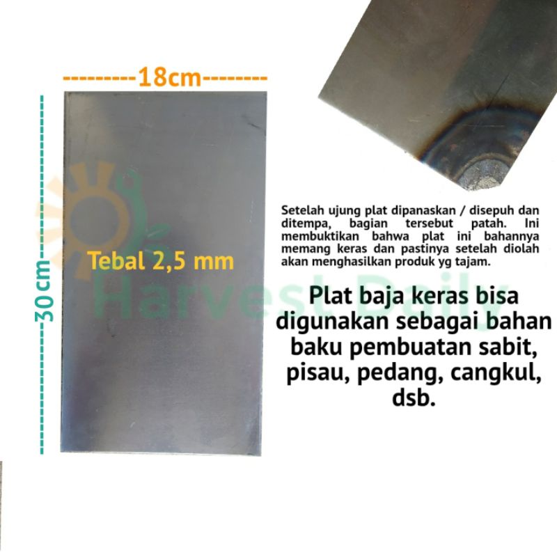 Plat Baja Bahan Sabit Pisau Cangkul Dsb Plat Baja Wojo Keras Tajam High Carbon Setara Hss Shopee Indonesia