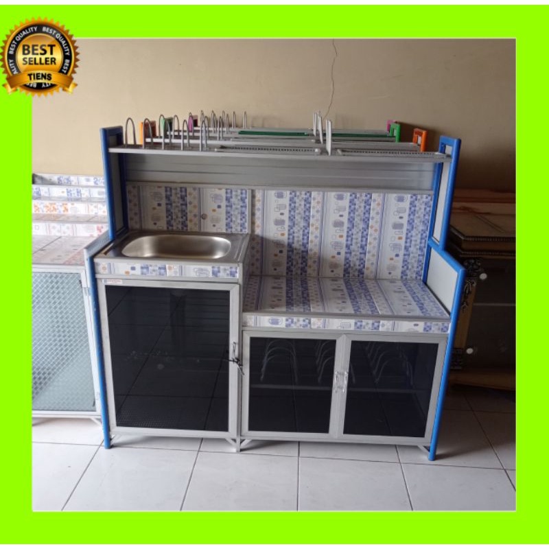 rak piring kompor gas dan wastafle / rak piring pencuci piring