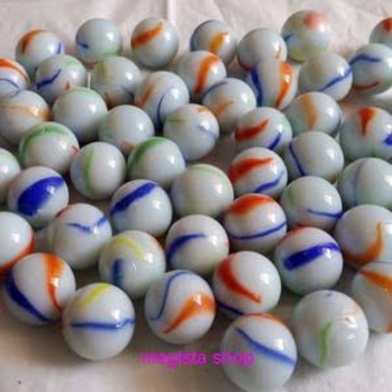 GUNDU SUSU ISI 1 kg ( 180 pcs ) / kelereng susu / guli susu / mainan jadul 90 an