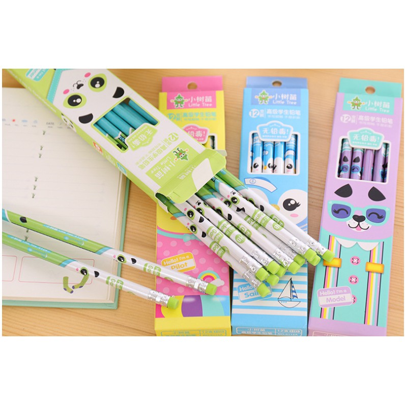 

Pensil kayu karakter lucu isi 12 pcs