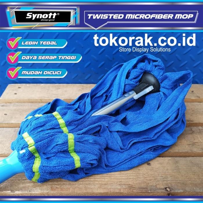 refil Synott Alat Pel Lantai Kain Microfiber Stainless Twist Mop Putar Kunci