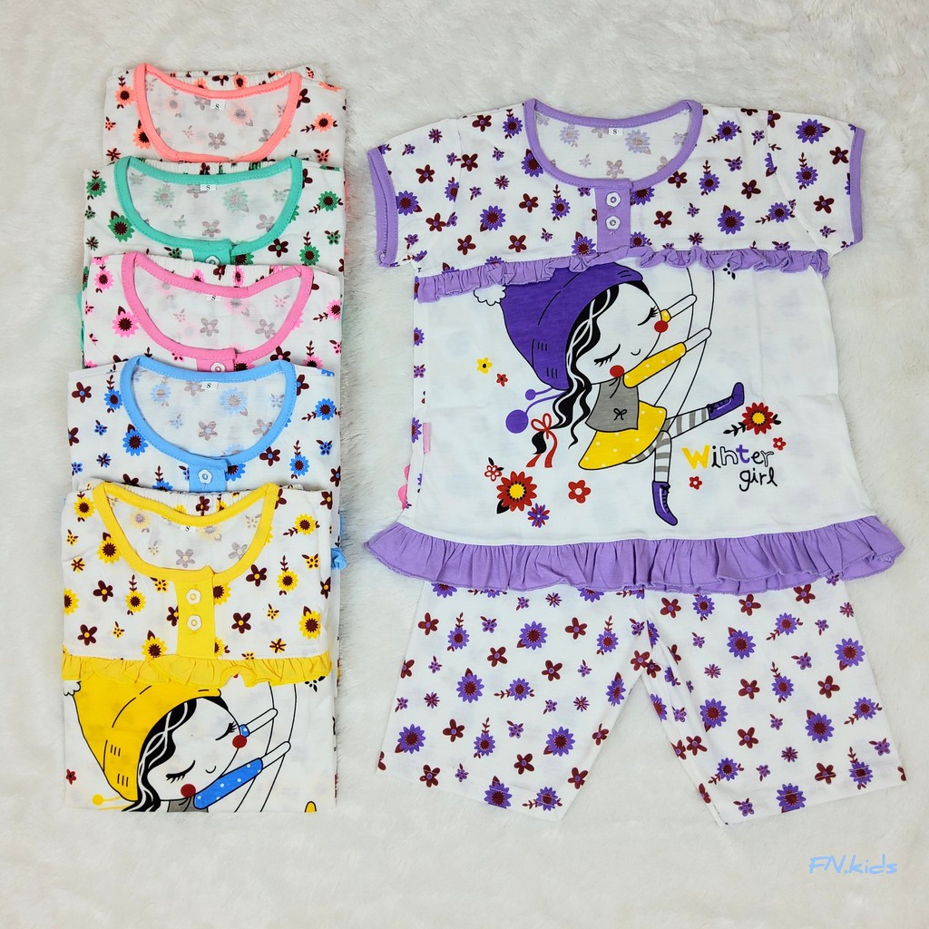 Baju Tidur Anak Perempuan Setelan Anak Perempuan 2-8 Tahun