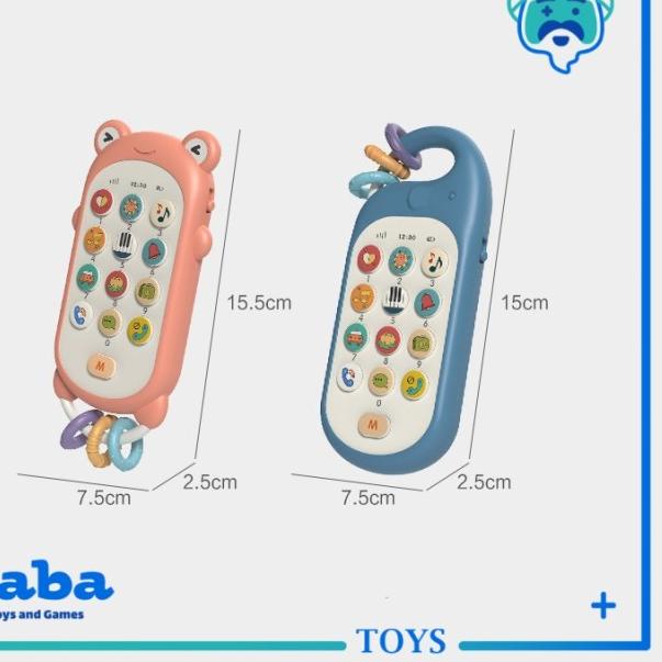 ◘ Mainan Edukasi Musik Anak Bayi Telepon Handphone HP Phone Cute Animal - Pink Frog ☇