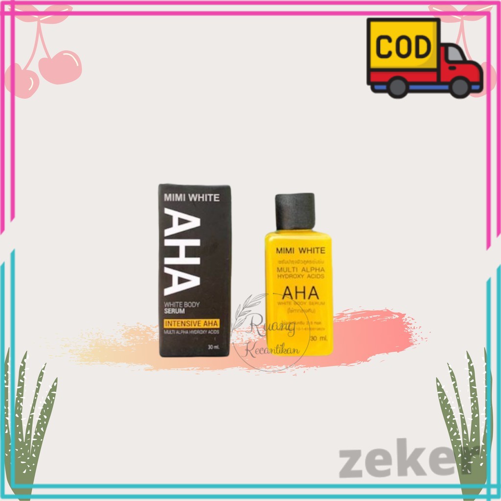 MIMI WHITE AHA Serum 30ml  MIMI AHA  MIMI WHITE AHA ORIGINAL Serum Pemutih Badan
