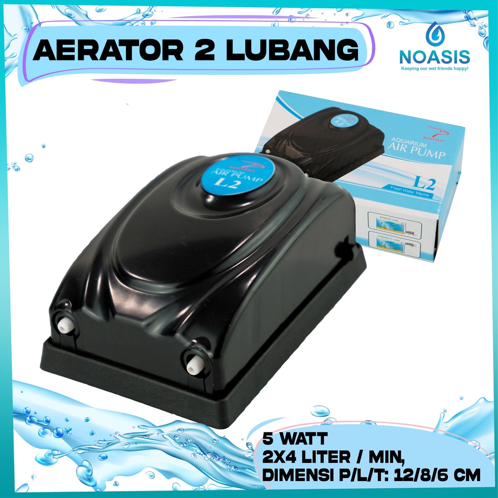 AERATOR MESIN UDARA 2 LUBANG YAMANO AP 3000 / ROSSTON Q6 AQUARIUM AQUASCAPE