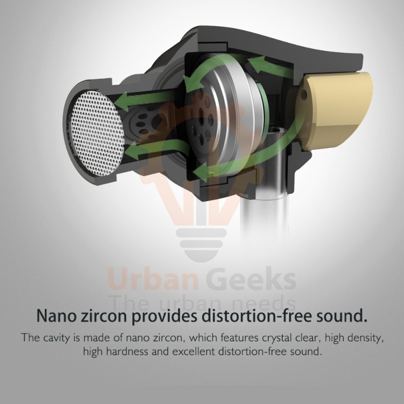 Headset Rock Zircon | Earphone Rock Zircon - Rock Zircon Microphone Wired  IEM stereo bass Original