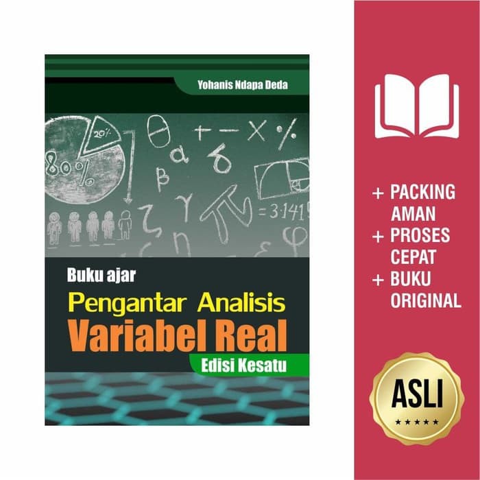 Jual Buku Ajar Pengantar Analisis Variabel Real - Yohanis Ndapa Deda ...