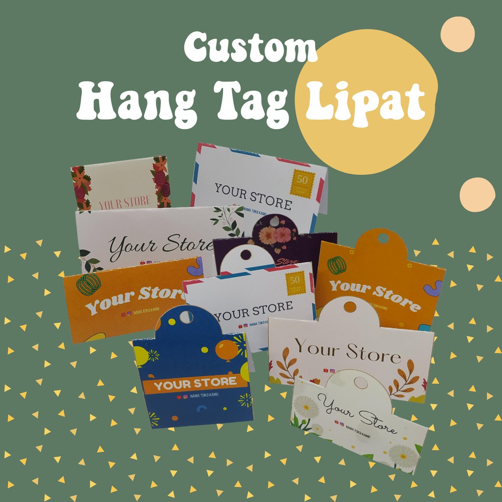 

Custom Hangtag Label Produk Lipat Olshop Kemasan Free Design Murah