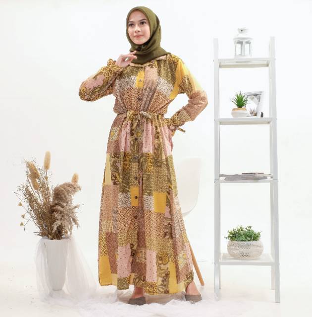 Sakila Dress, DRESS MUSLIM, baju wanita, baju gamis, dress, gamis, Baju gamis, fashion wanita,