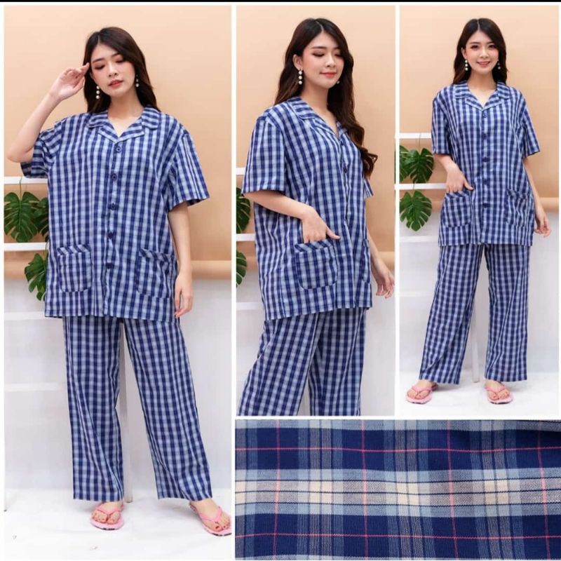 Baju Tidur Wanita Setelan jumbo import murah/fashion wanita import C11-T