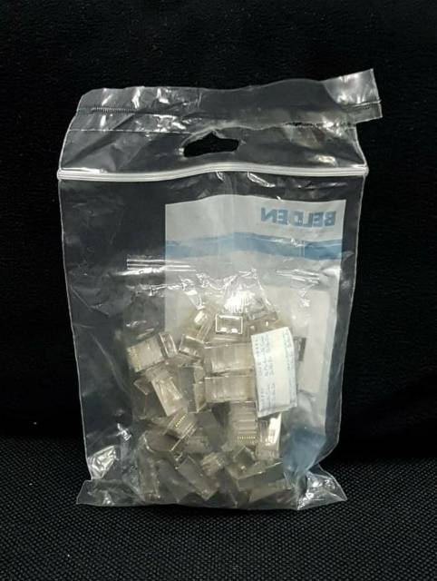 Konektor Rj45 Besi Metal Belden Stp Cat5e untuk kabel STP atau FTP harga satuan per pc