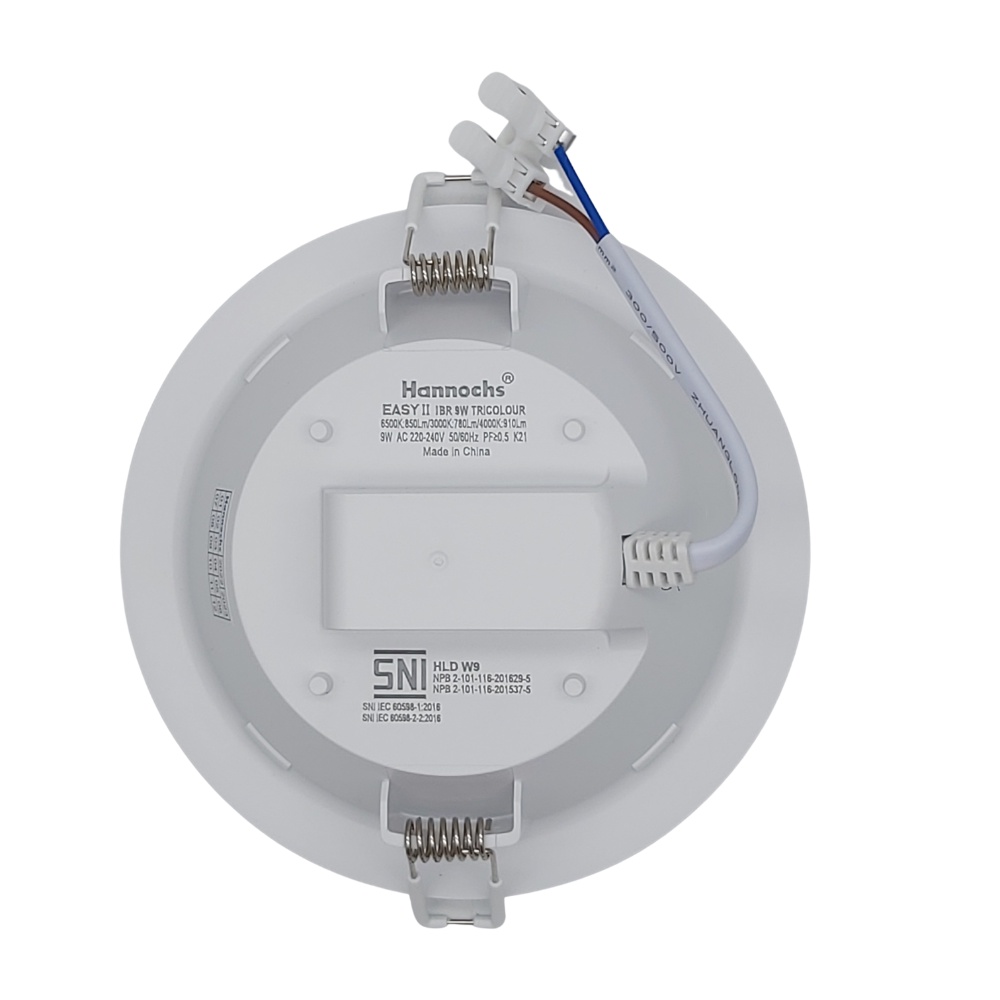 Lampu Downlight Led Bulat Hannochs Easy 9 Watt Tricolour Ceiling Lamp