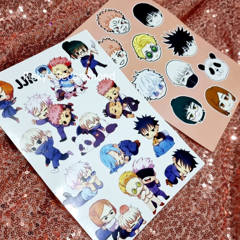 

Jujutsu Kaisen sticker sheet JJK stiker anime - BESAR A5
