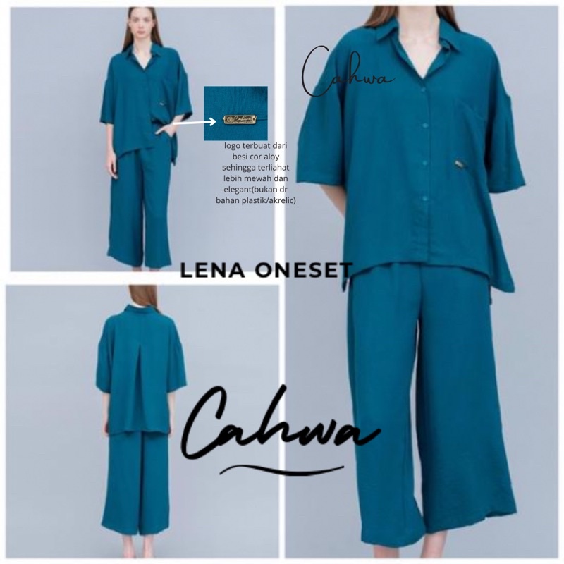 LENA one set oversized stelan oversized kemeja oversized