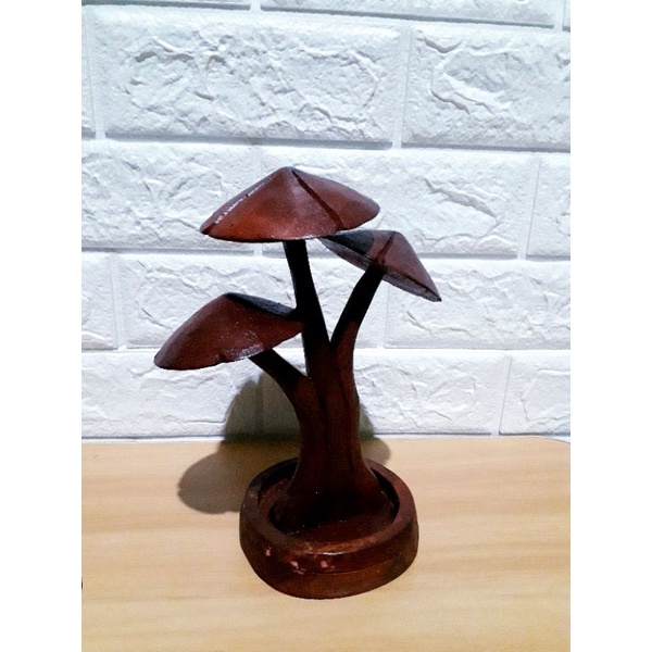 WOOD CRAFT MUSHROOM FOR TABLE AND DECORATIONS