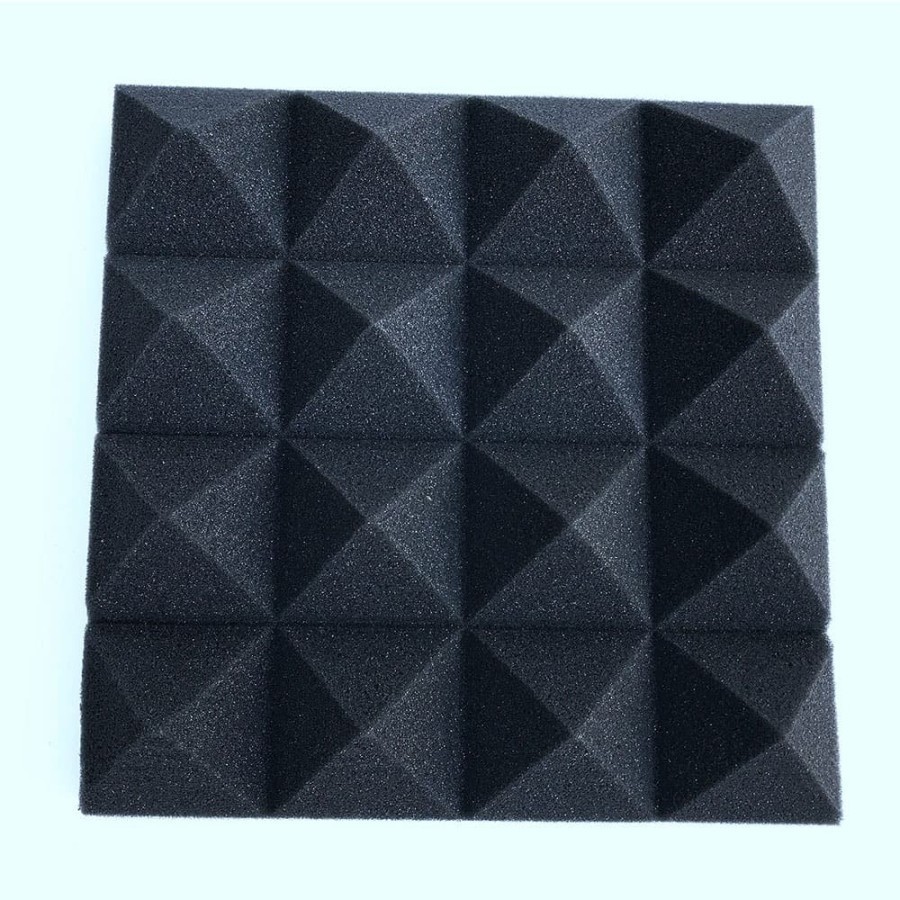 JROD 12PCS Busa Peredam Suara Studio Soundproof Foam 25x25x5CM