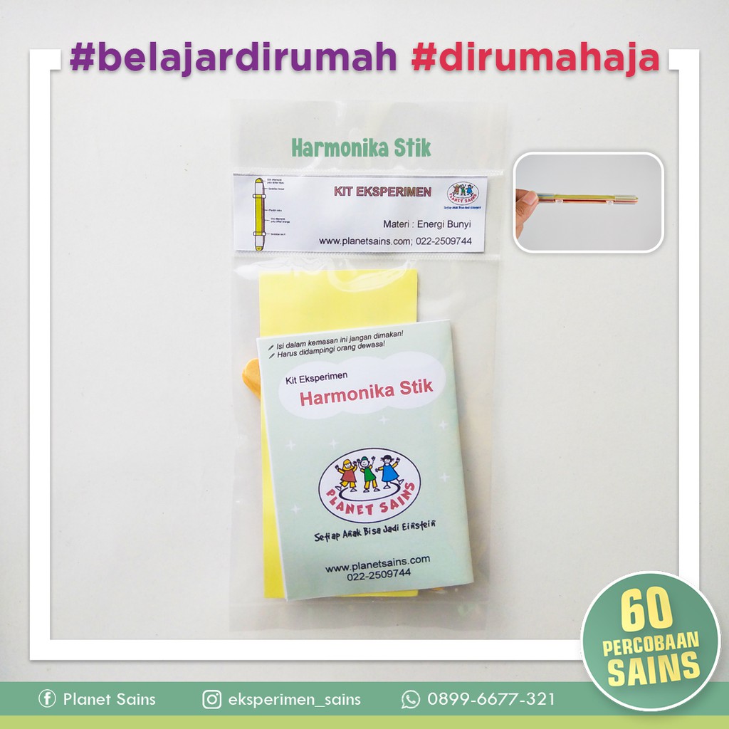 HARMONIKA STIK - Mainan Anak SD - Eksperimen Sains #dirumahaja