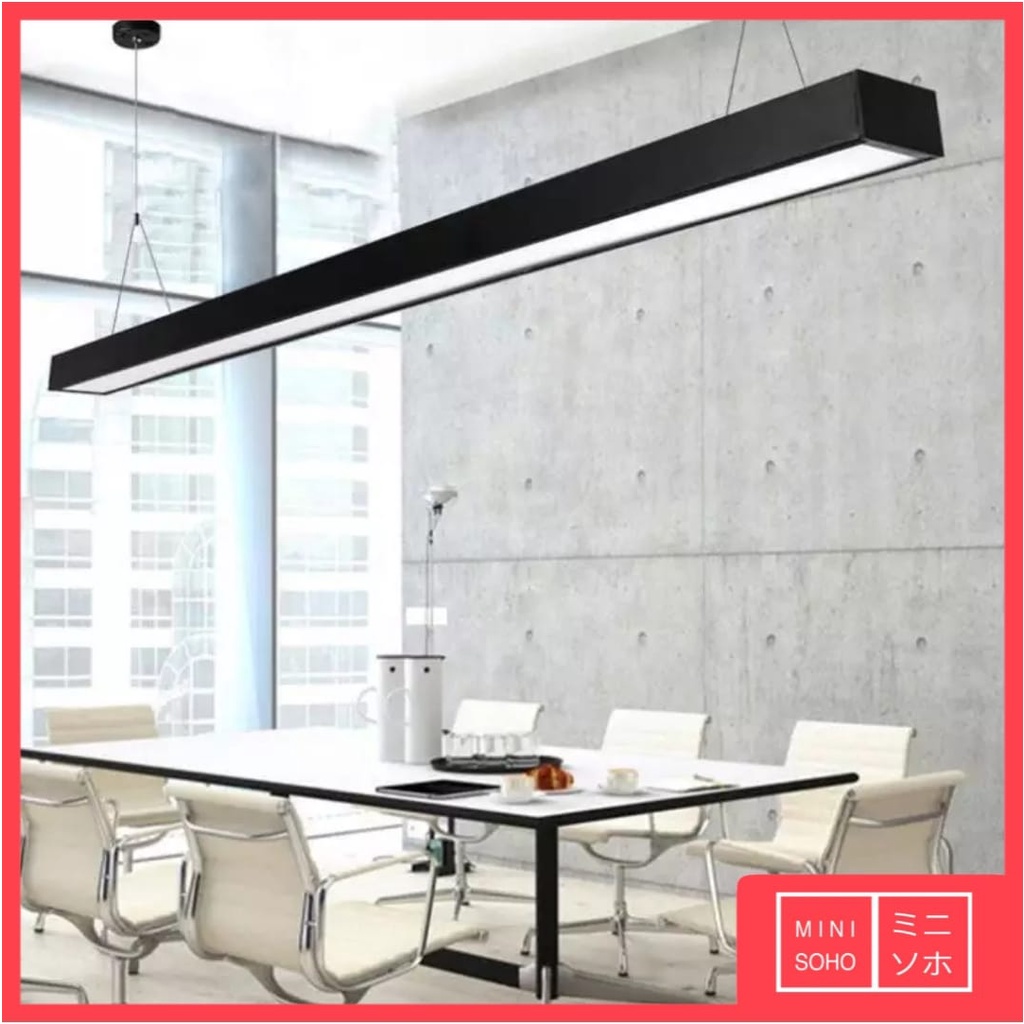 Lampu LED Balok Linear Chandelier Gantung Office Kantor Modern Minimalis Mewah