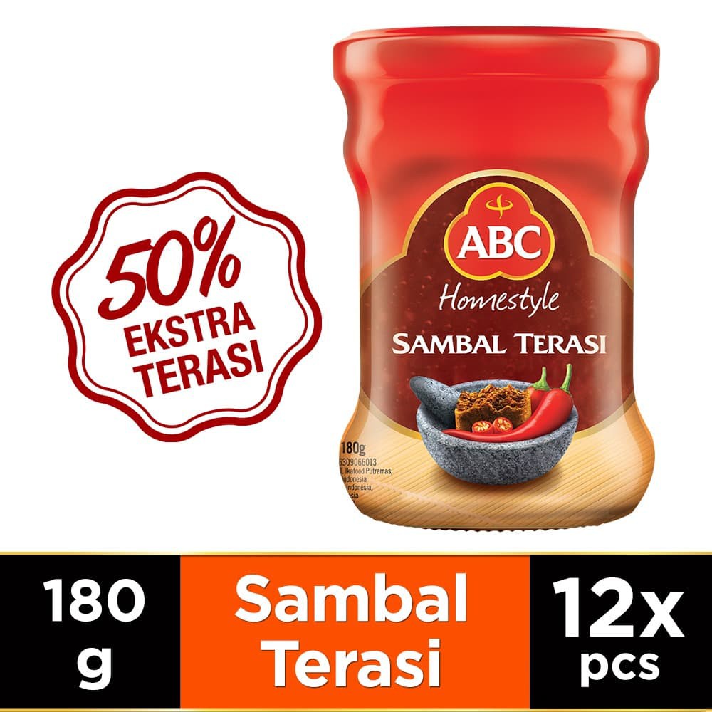 

PROMO ABC SAMBAL TERASI 180 G - MULTIPACK 12 PCS TERMURAH