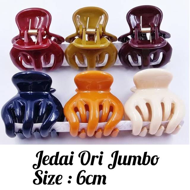 Jedai ori jumbo 5 cakar 6cm size jumbo besar 5 gigi import thailand high quality jepit rambut