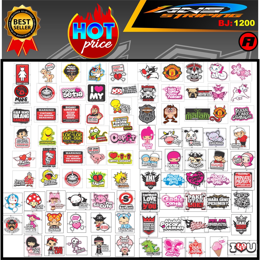 STIKER LAPTOP HOLOGRAM / STICKER HP LUCU / STICKER VARIASI KACA / STIKER ESTETIK