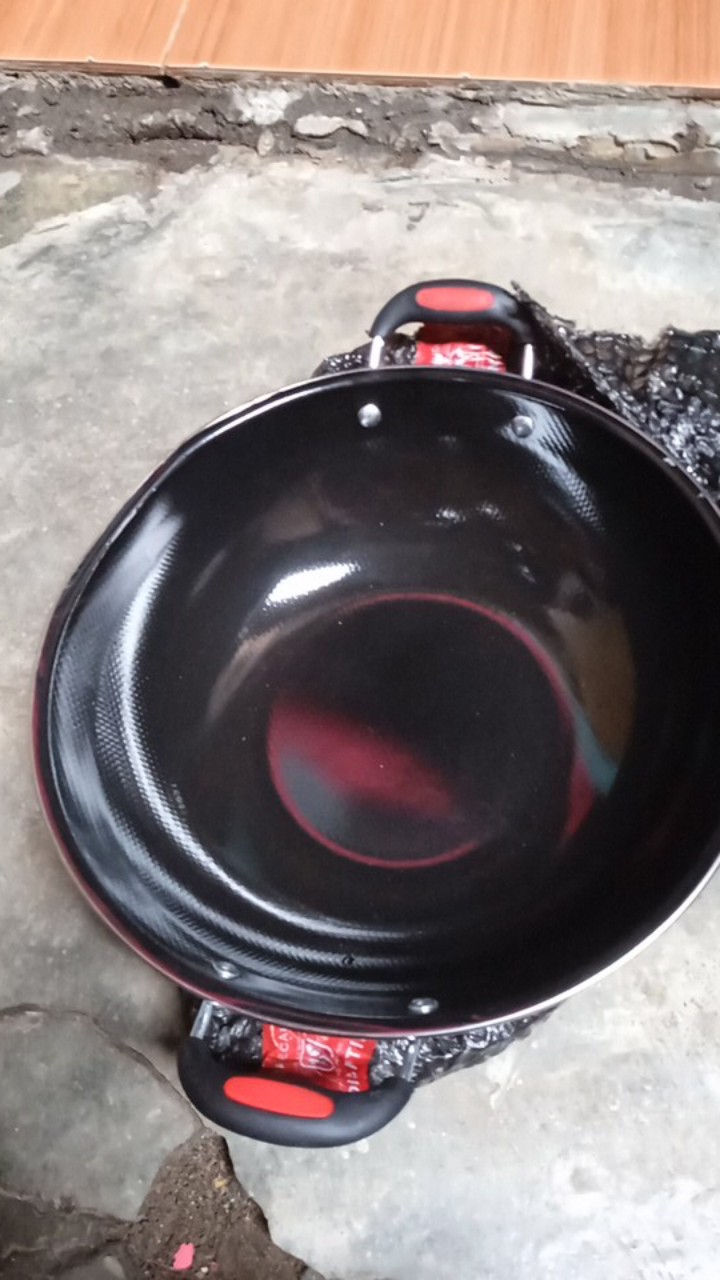 Wajan Cekung Anti Lengket Mudah Dibersihkan Wajan Super Besar  Muat Daging 10kg Gratis Bubble Wrap