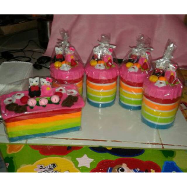 

Set toples rainbow ( handmade) bisa request bentuk toples & wadah tissux