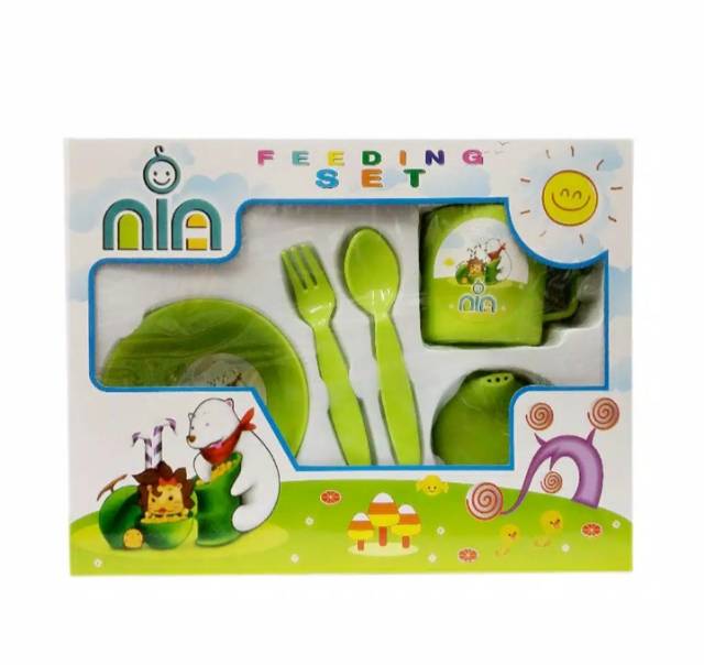 Feeding bayi set nia small - tempat makan bayi murah - perlengkapan bayi murah