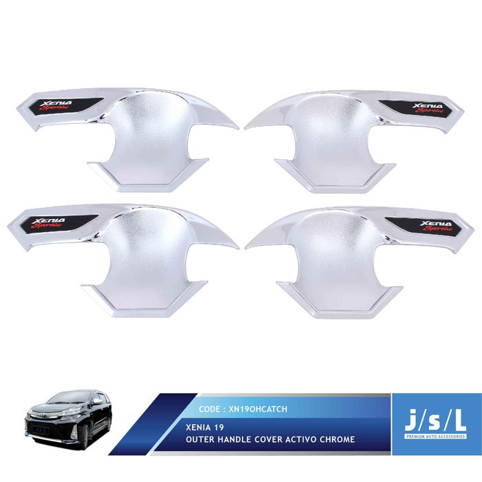 JSL Mangkok Pintu New Xenia 2019 Outer Handle Cover Activo Chrome