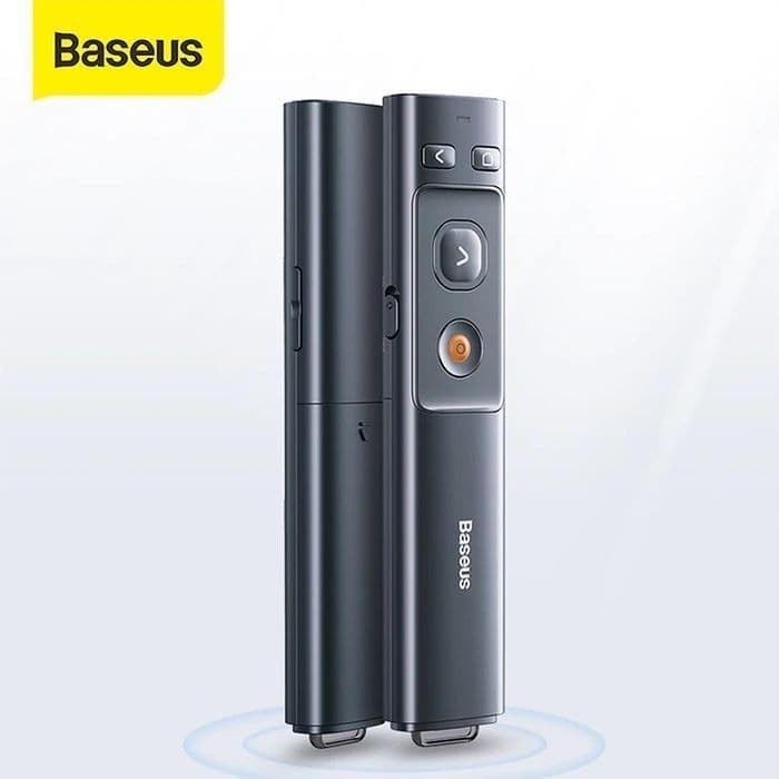 BASEUS ORIGINAL Orange Dot Wireless Laser Pointer Presenter Type C USB PPT Power Point Pointers Ori