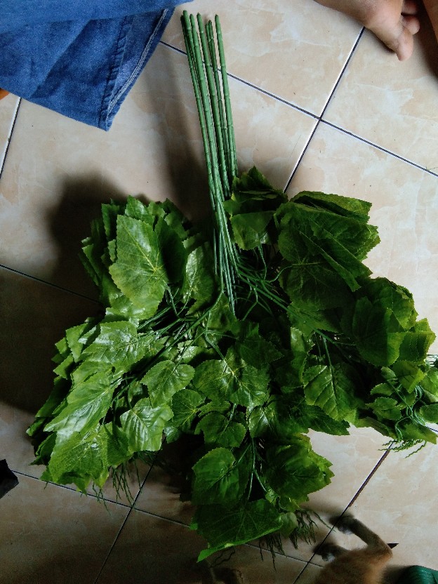 Daun Anggur Ijo - 506 (lusinan) Daun Plastik Daun Artificial Daunhias Daundekorasi Grosirdaunanggur