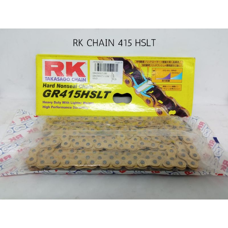 Rantai chain Rante Racing Gold Emas RK GR HSLT 415-130L original japan