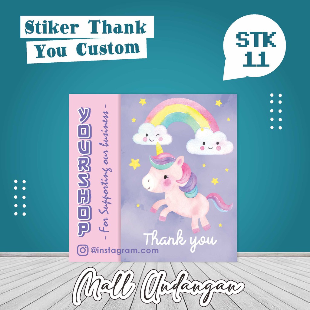 

STIKER LABEL THANK YOU OLSHOP CUSTOM KOTAK