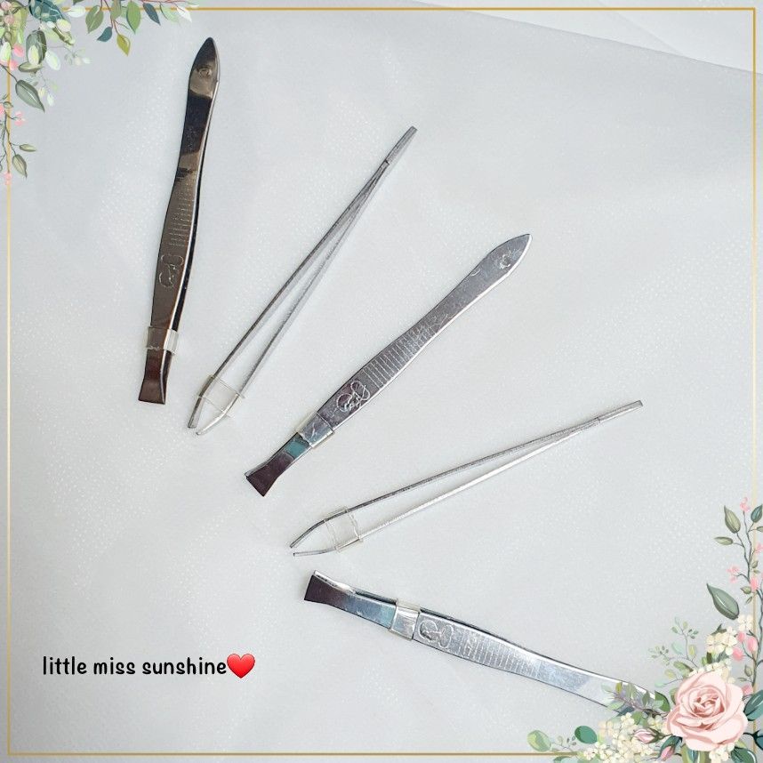 Pinset Mini 8cm Small Kecil Capit pinset kegunaan pinset tweezer Cantik Manis Pelajaran Sekolah Ambil Jumput Jumputan Stenlis Steel Perlengkapan Kecantikan Nail Art perawatan kuku tangan kaki manicure treatment pendek Grosir Termurah Little Miss Sunshine