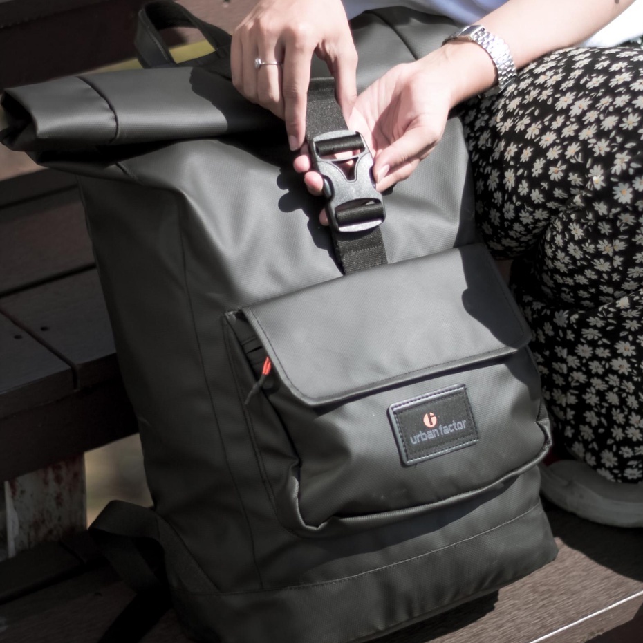 THUNDER BLACK |ManNeedMe x URBAN| Tas Ransel Punggung Pria Tas Backpack ORIGINAL