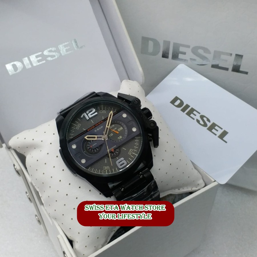 Flash Sale Jam Tangan Pria D1esel Only The Brave Black Full Garansi 1 th