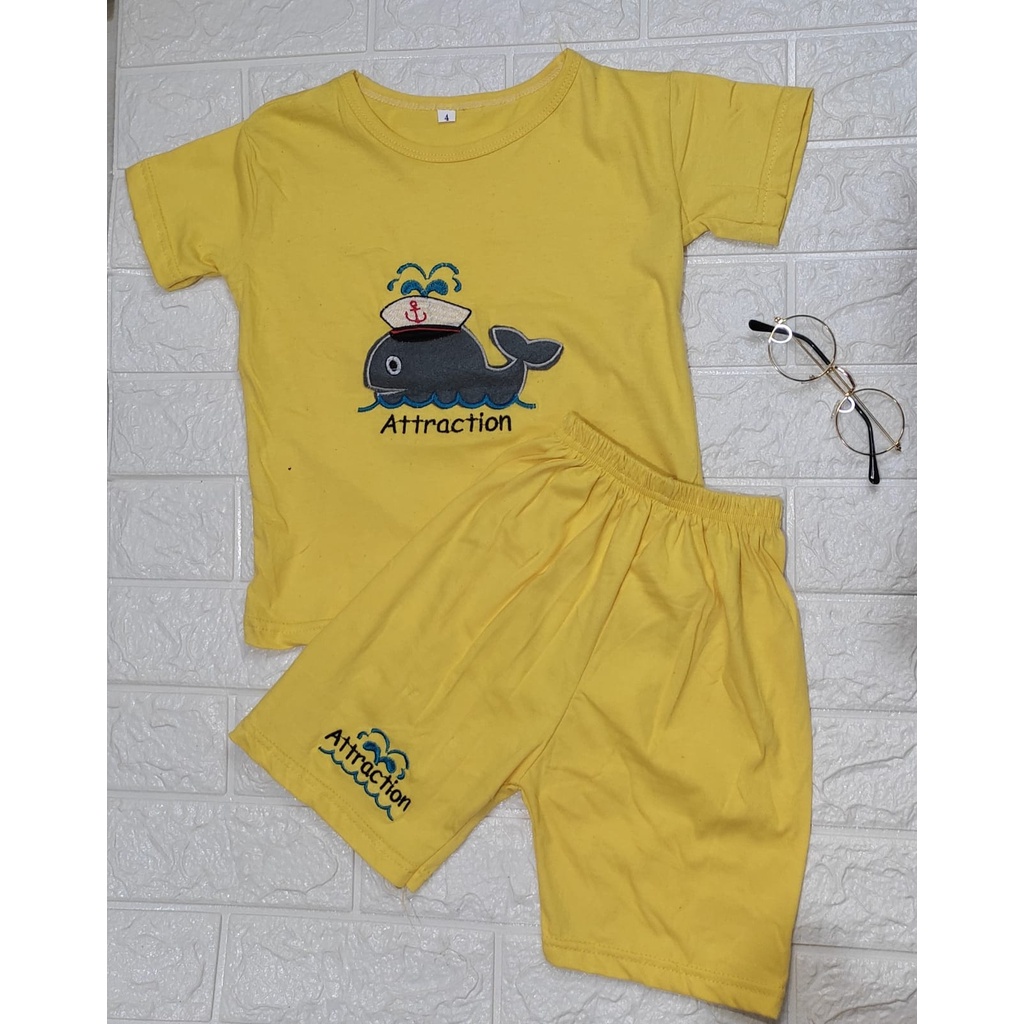 Setelan Set Baju Anak Karakter Motif &quot;BORDIR&quot; 1-4 tahun