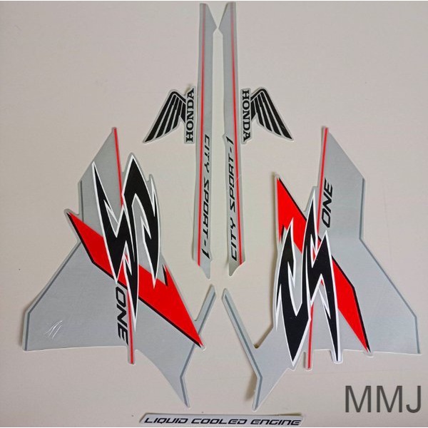 Sticker striping Honda cs1 csone cs one cs 1 silver list body standar berkualitas