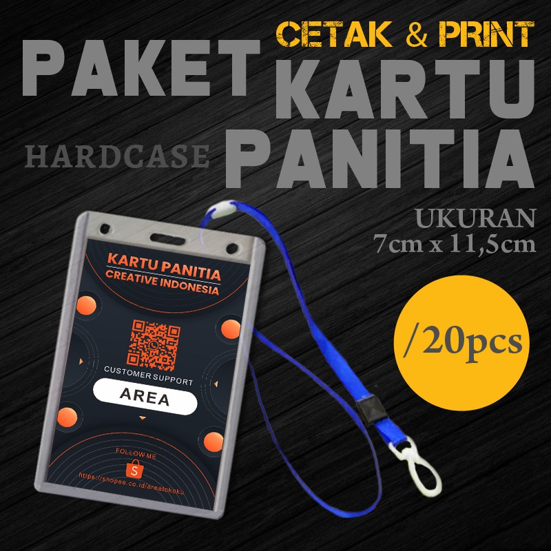 

Cetak dan Print Kartu Panitia/Kartu Co Card Panitia/Kartu Peserta Hard Cover 7cm x 11cm