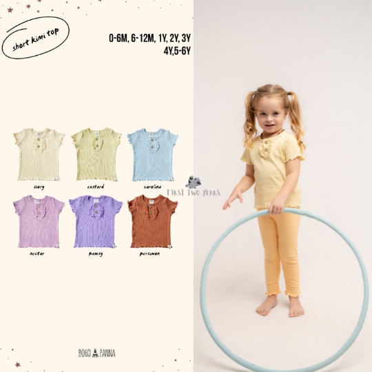 BOHOPANNA - KIMI SHORT TOP 2Y - 5-6Y - Atasan Anak